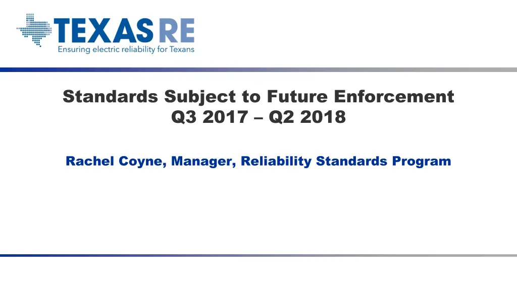 standards subject to future enforcement q3 2017