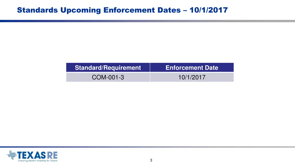 standards upcoming enforcement dates 10 1 2017