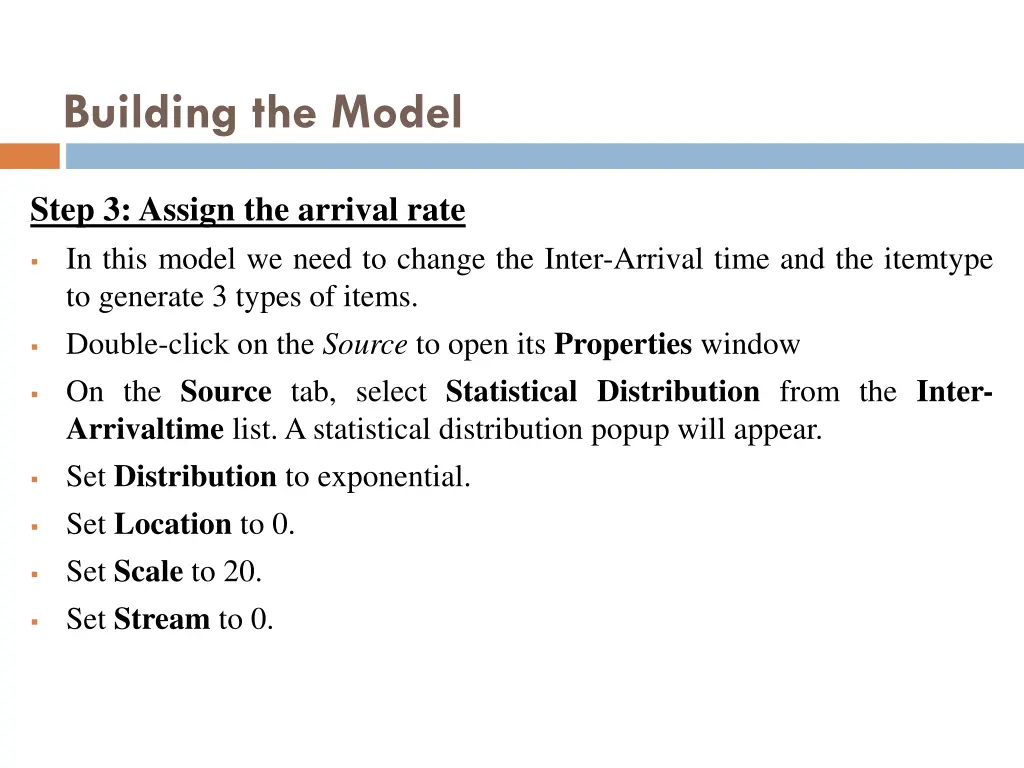 building the model 3
