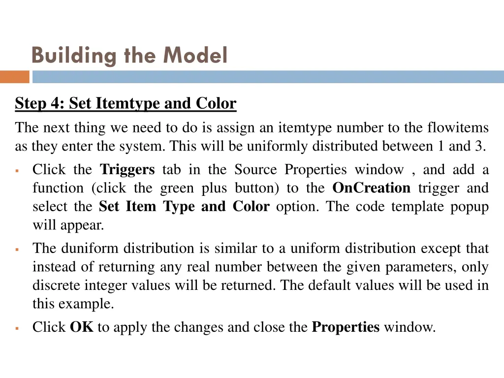 building the model 4