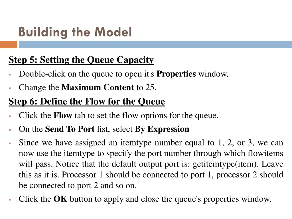 building the model 5