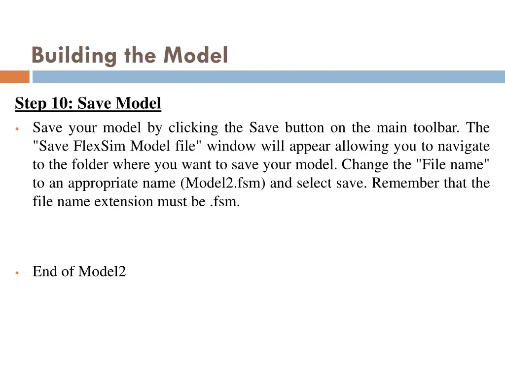 building the model 8
