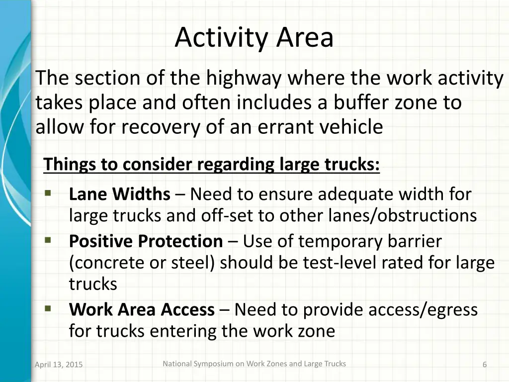 activity area