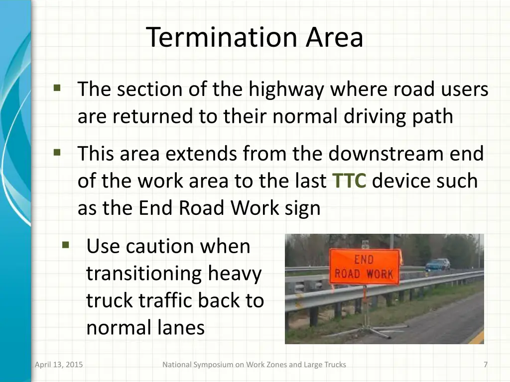 termination area