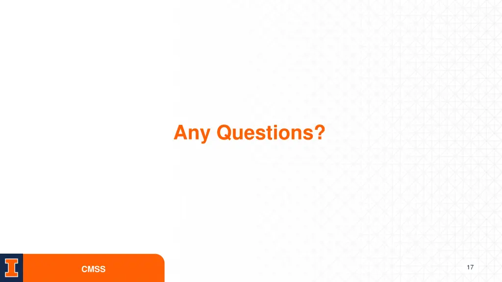any questions