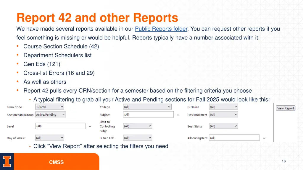 report 42 and other reports we have made several