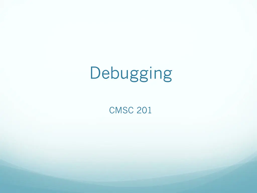 debugging