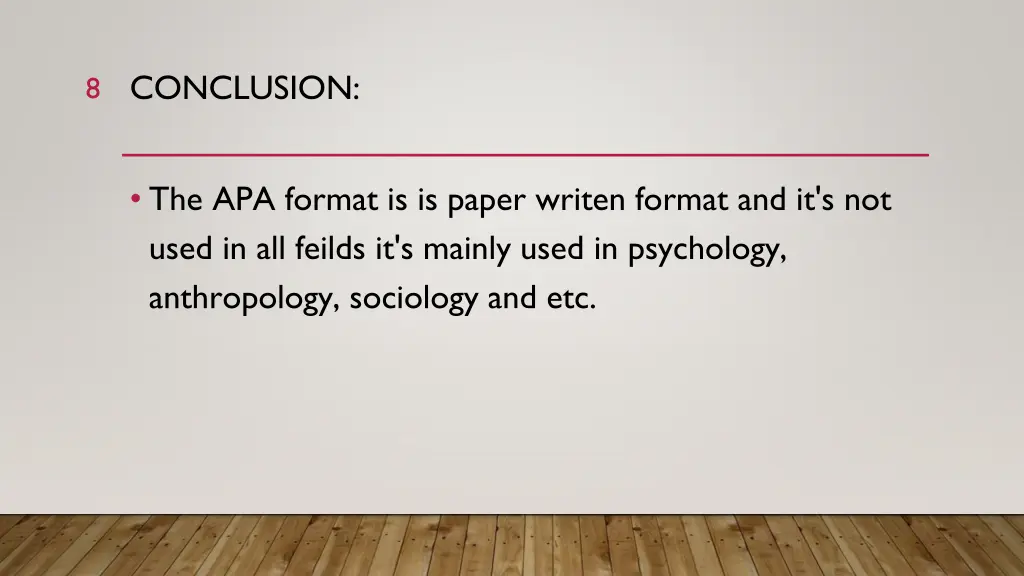 conclusion