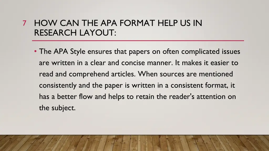 how can the apa format help us in research layout