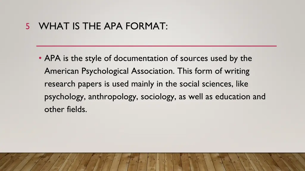 what is the apa format