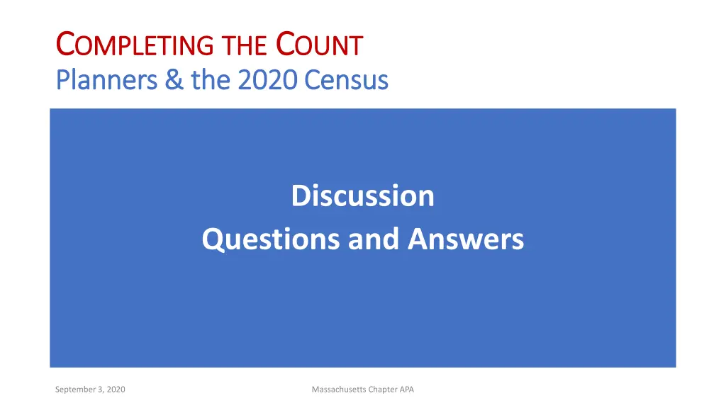 c c ompleting ompleting the planners the 2020