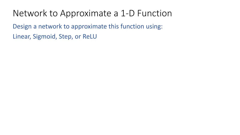 network to approximate a 1 d function 2