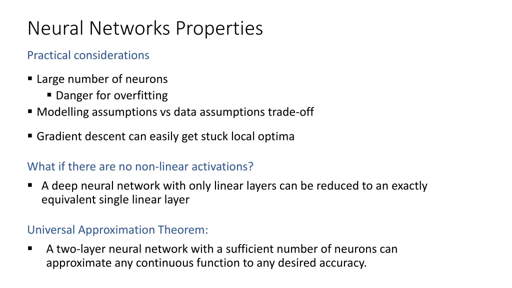 neural networks properties