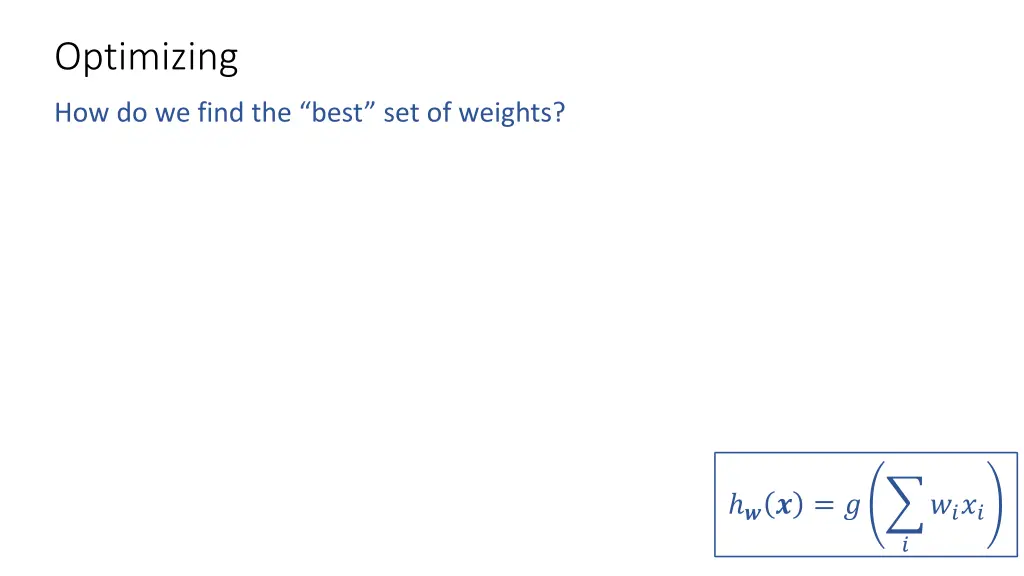 optimizing