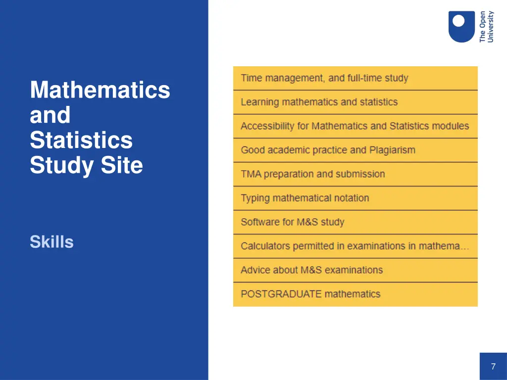 mathematics and statistics study site 1
