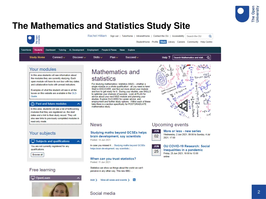 the mathematics and statistics study site