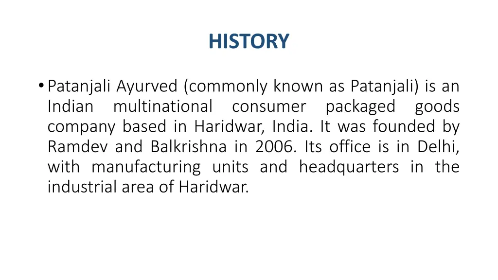 history