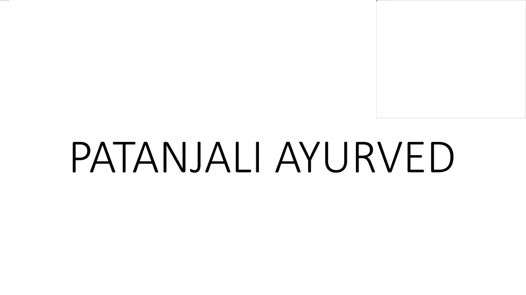 patanjali ayurved