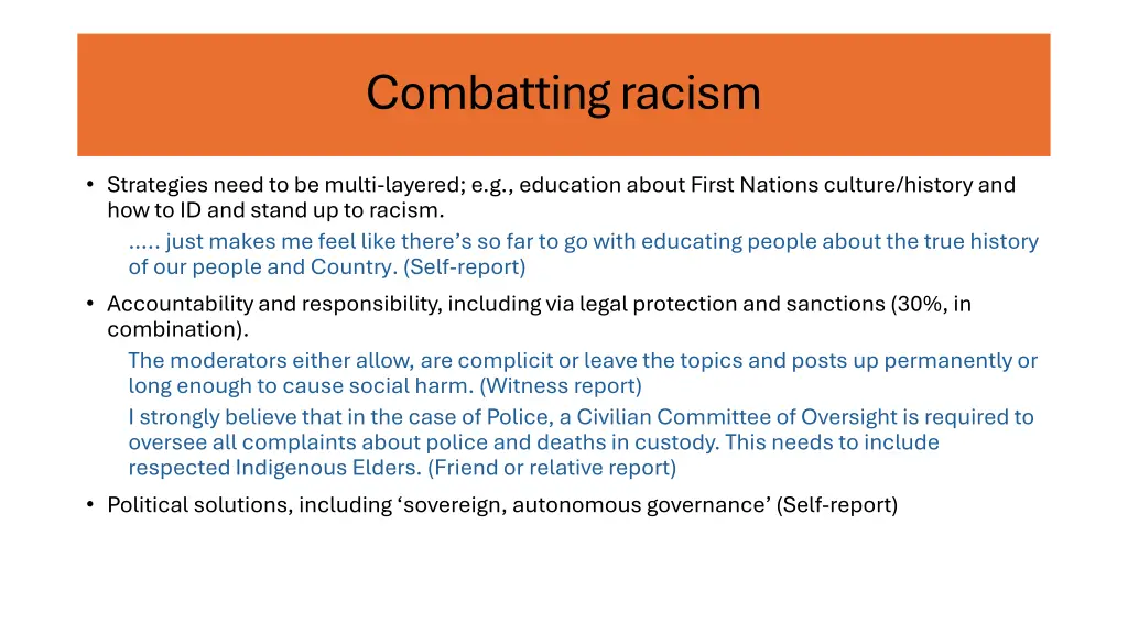 combatting racism