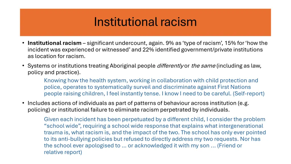institutional racism