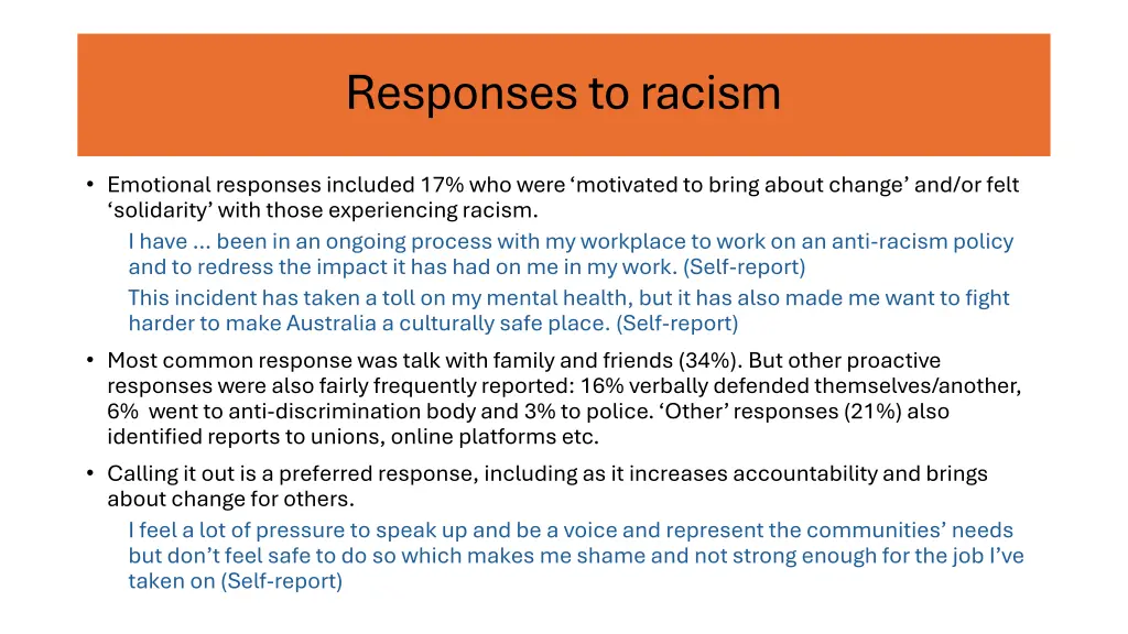 responses to racism
