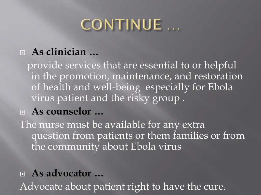 as clinician provide services that are essential