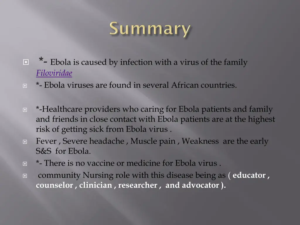 ebola is caused by infection with a virus