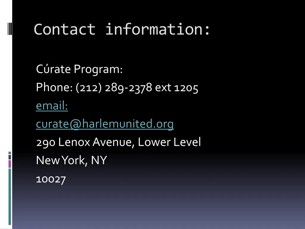 contact information