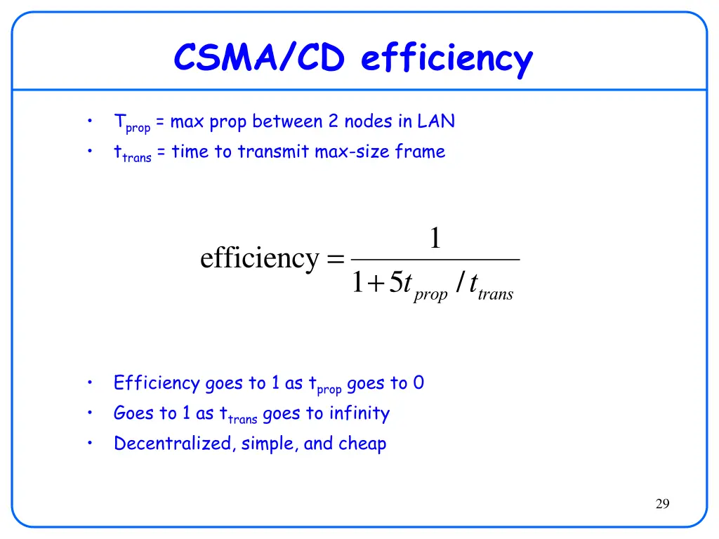 csma cd efficiency