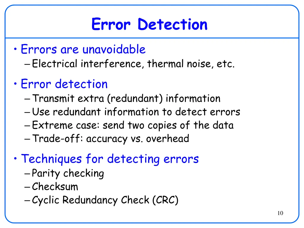 error detection