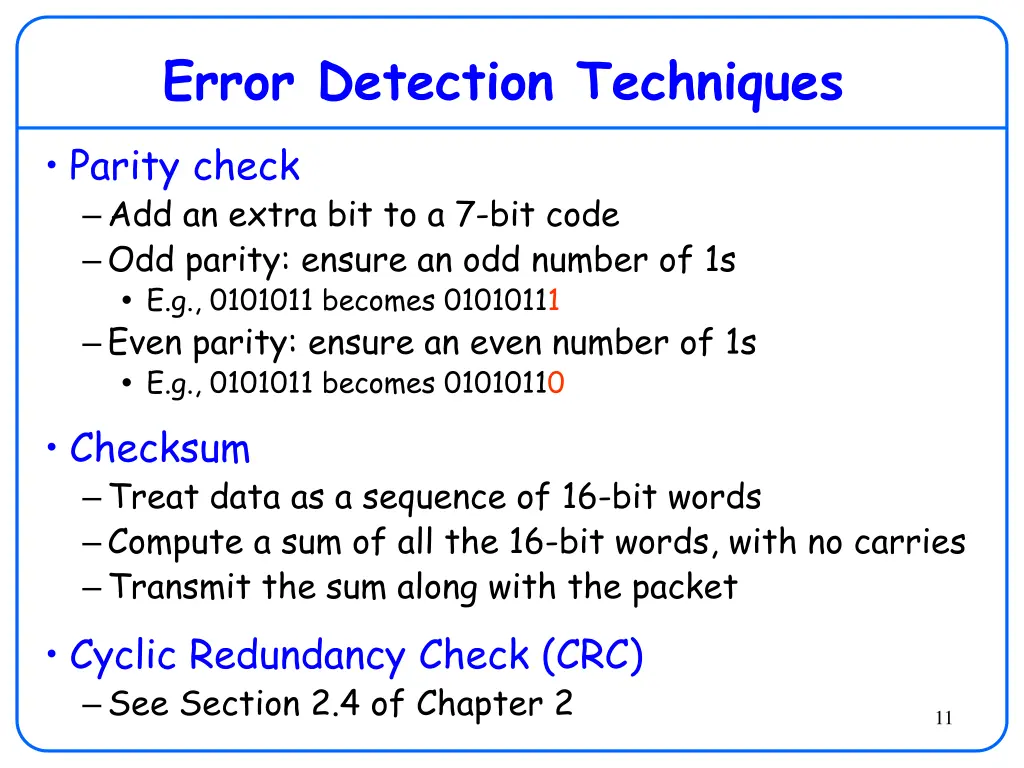 error detection techniques