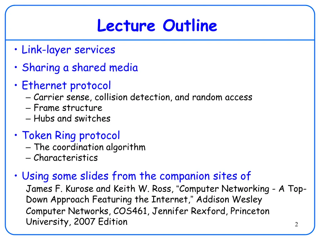 lecture outline