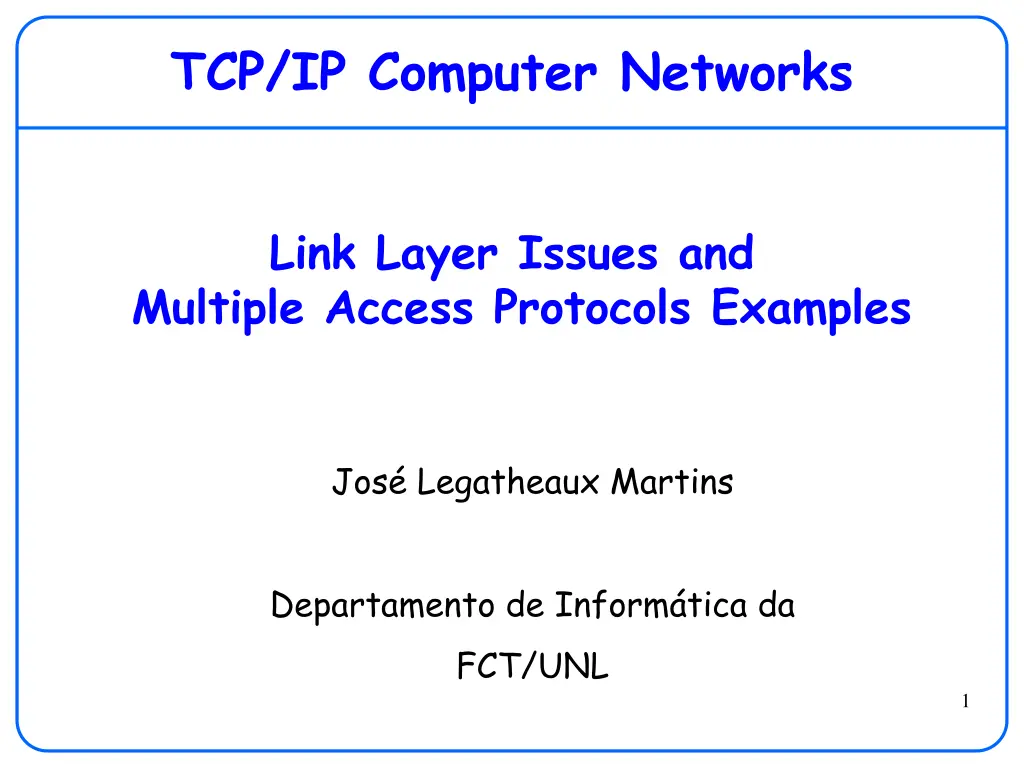 tcp ip computer networks