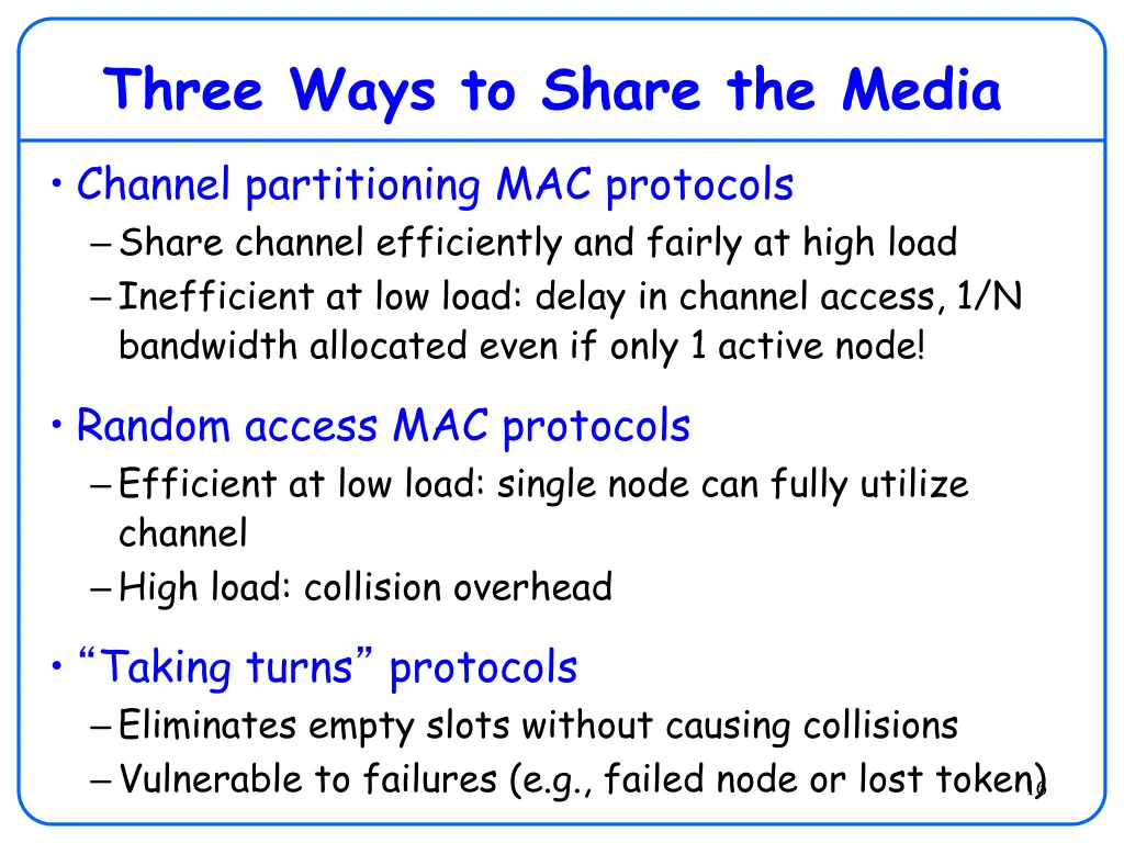 three ways to share the media