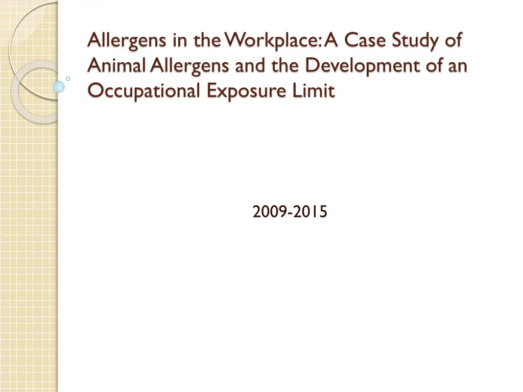 allergens in the workplace a case study of animal