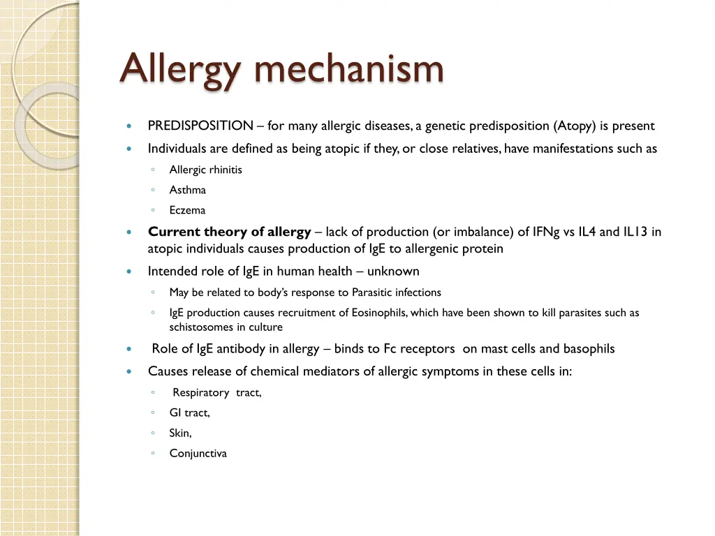 allergy mechanism