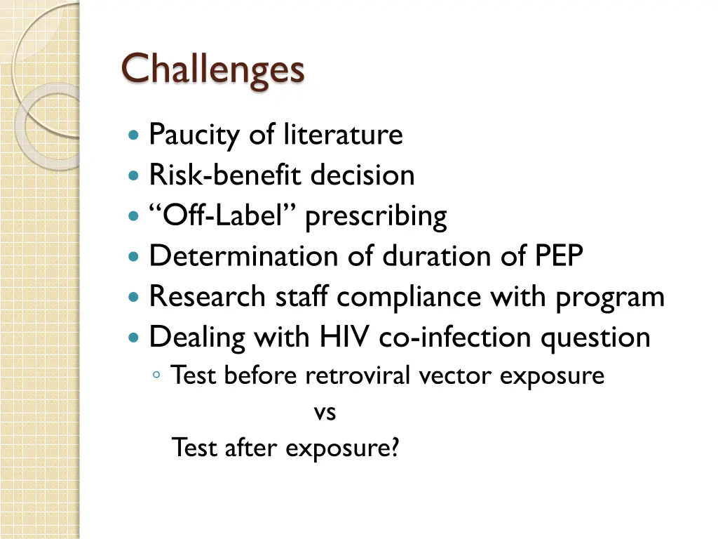 challenges