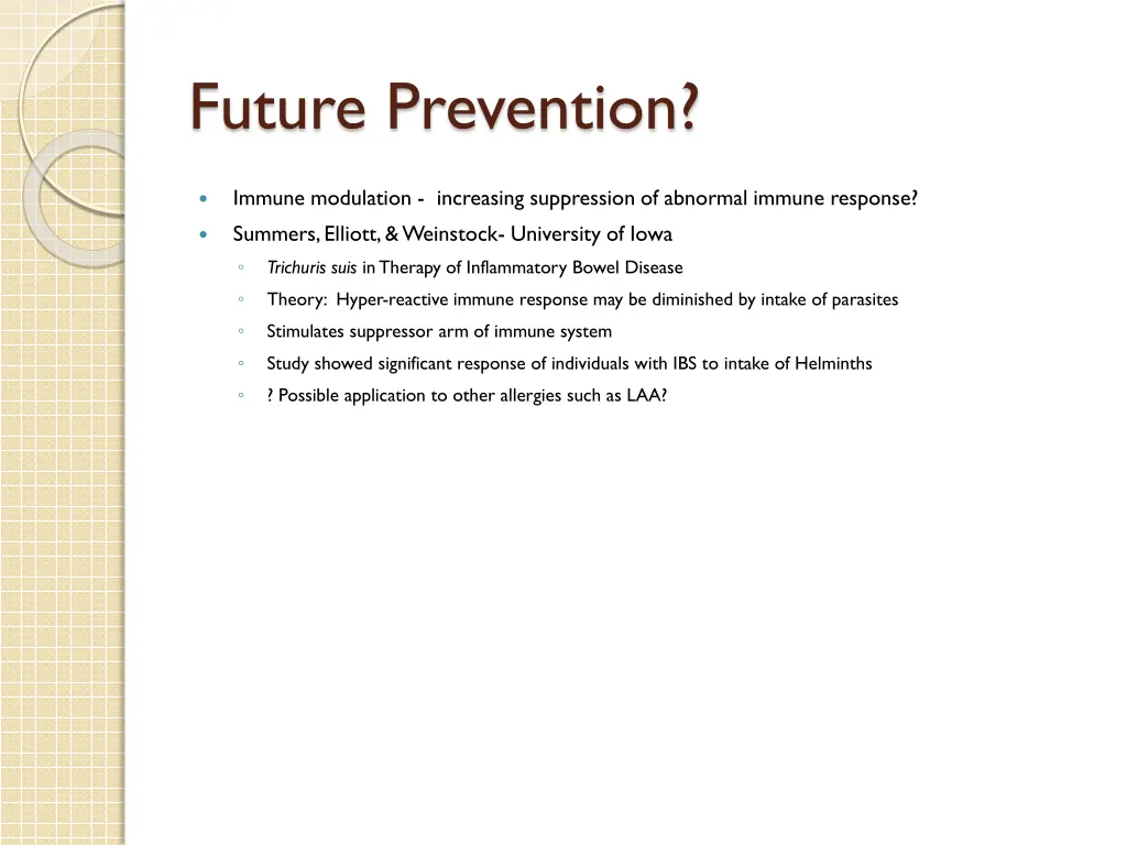 future prevention
