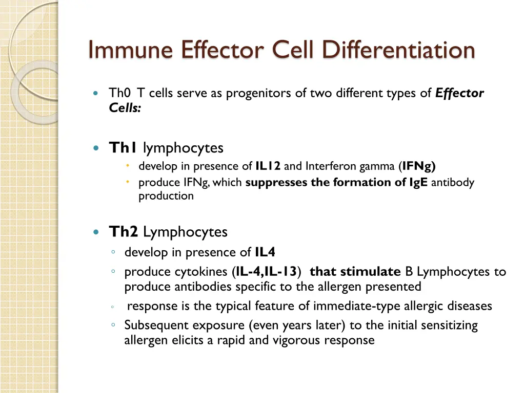 immune effector cell differentiation
