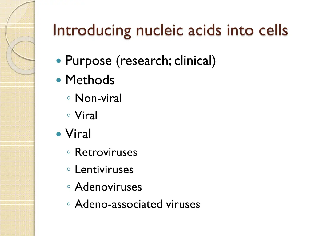 introducing nucleic acids into cells