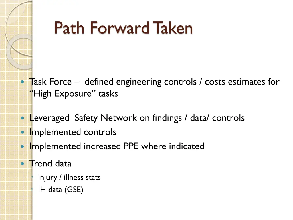 path forward taken