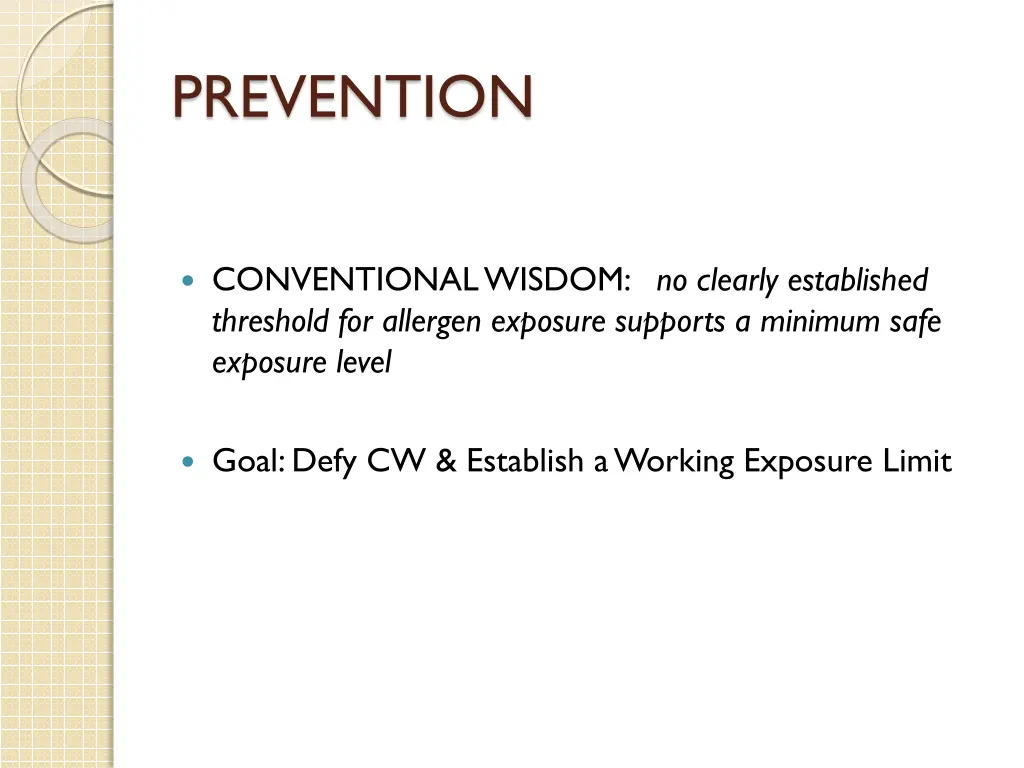 prevention