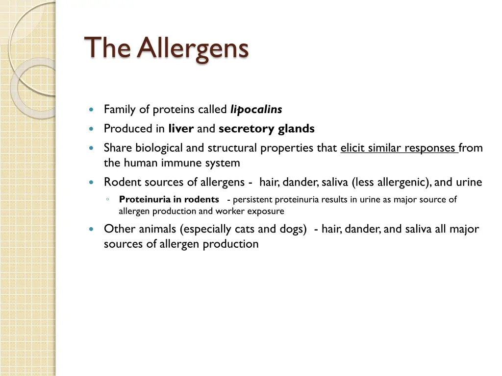 the allergens