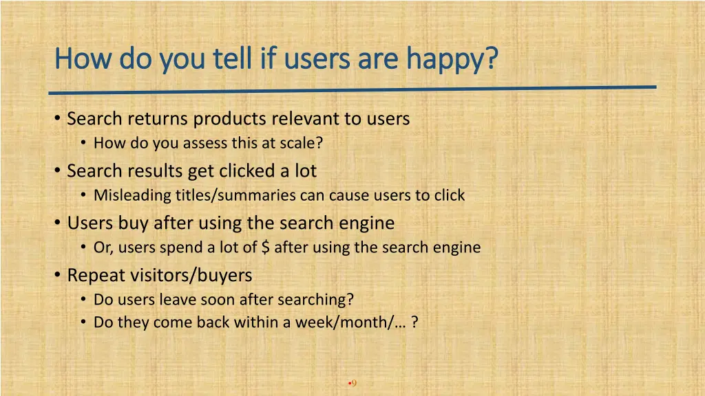 how do you tell if users are happy