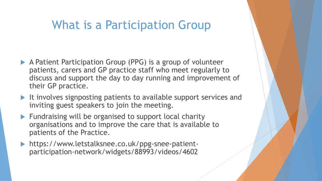 what is a participation group