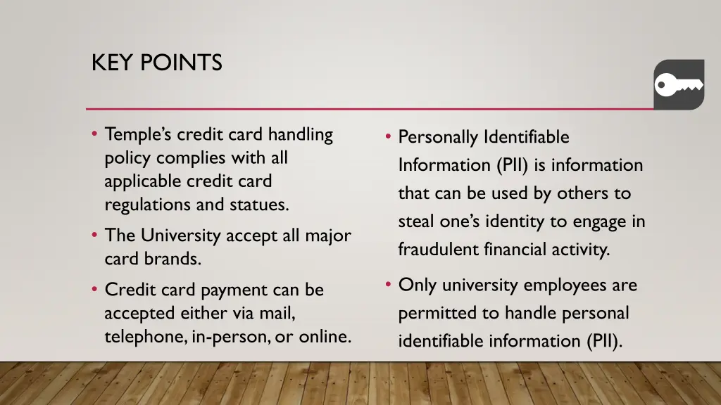 key points