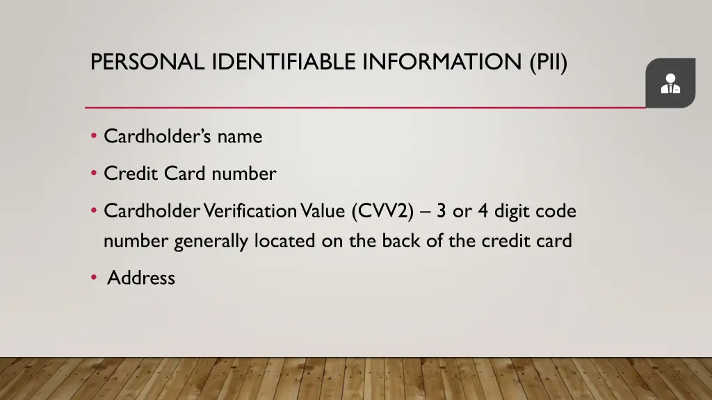 personal identifiable information pii