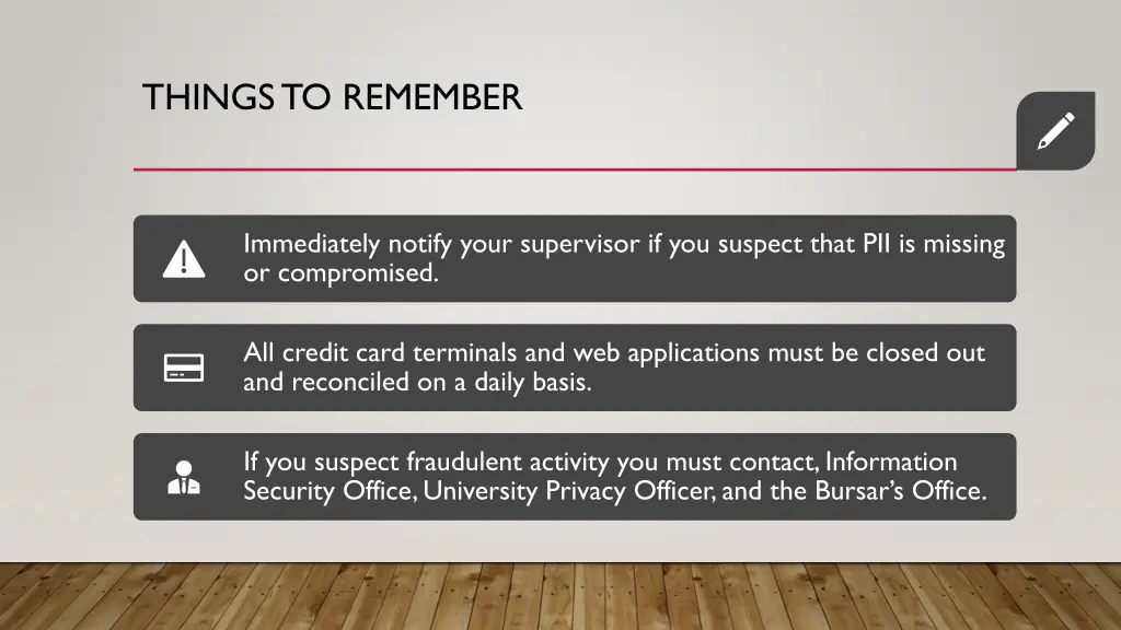 things to remember