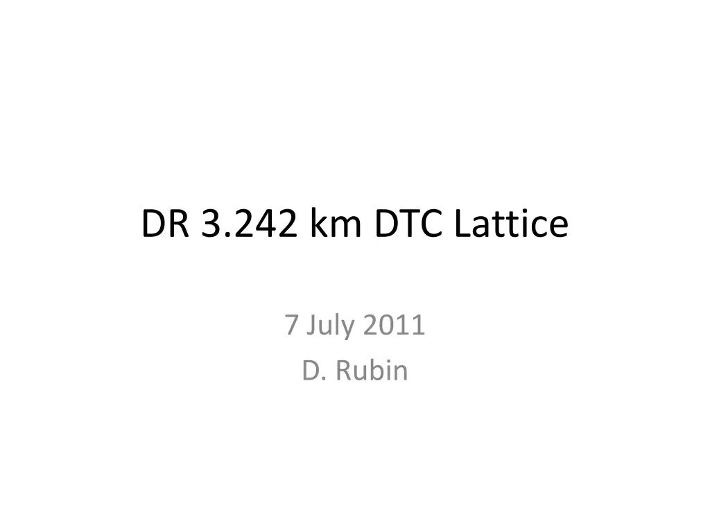 dr 3 242 km dtc lattice