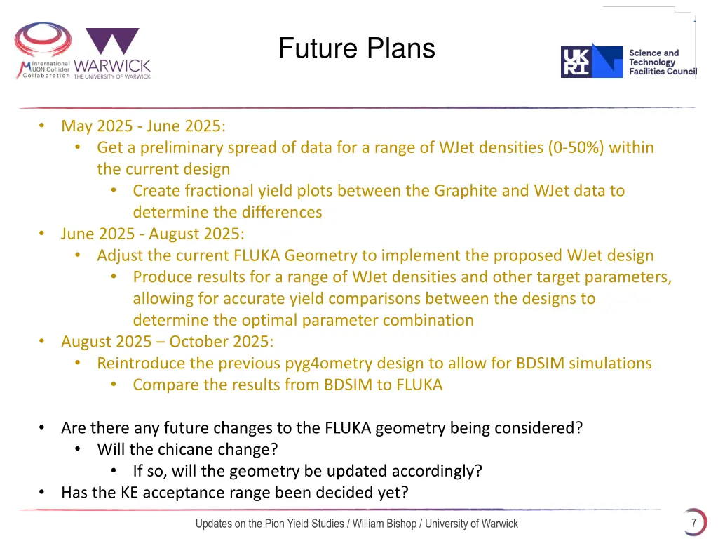 future plans